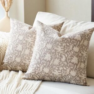 Floral Pattern Throw Pillow Covers-Set of 2